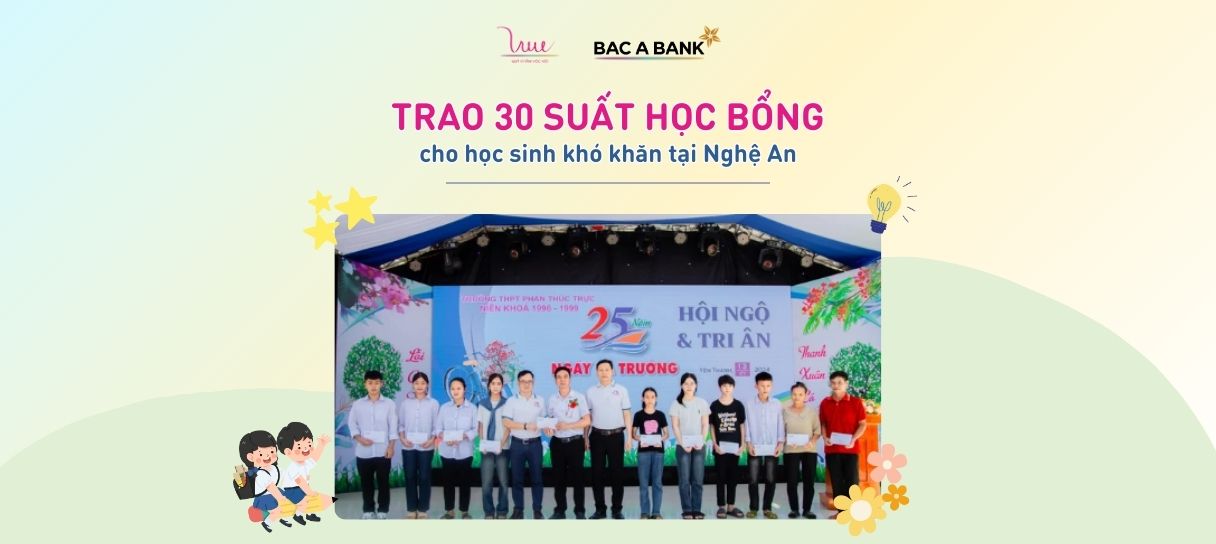 Trao 30 suất học bổng trị giá 30 triệu đồng cho học sinh khó khăn tại Nghệ An